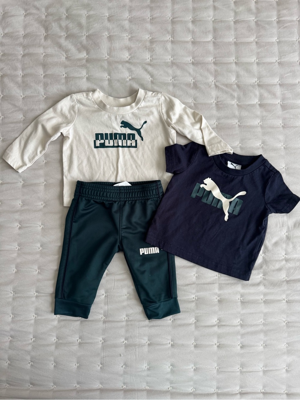 Puma Baby 3-Piece Tee & Jogger Set - Excellent Condition 0-3M